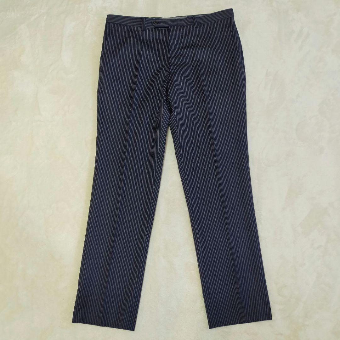 美品　大きいサイズAB8　スーツセレクト　チョークストライプ柄　ビジネススーツ