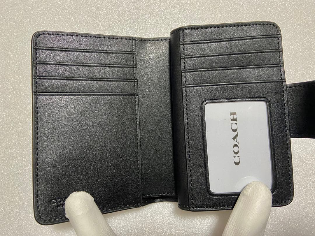 【新品未使用】COACH コーチ 二つ折り財布 ブラック
