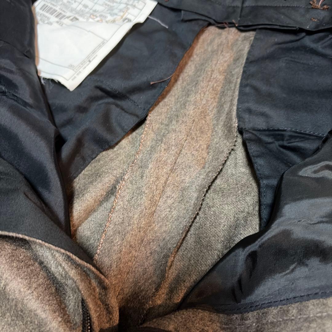 定価10万超 FENDI カシミヤ混 イタリア製 ワイドスラックス フランネル