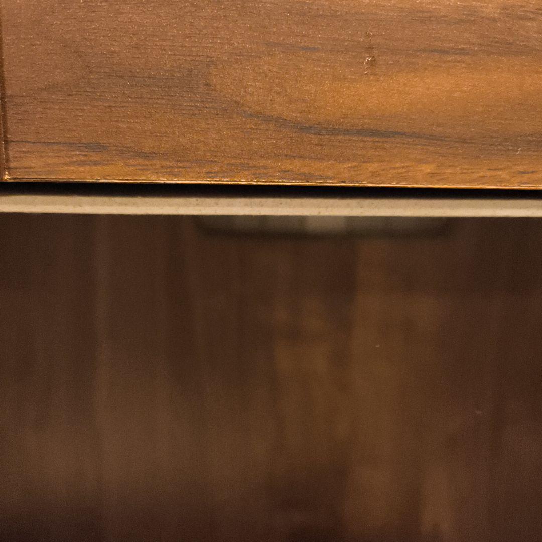 ウッド調 キッチン収納 食器棚 ガラス扉付き