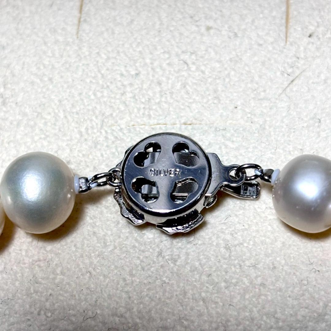 【テリ強】本真珠 パール ネックレス 約10mm-11mm イヤリングセット