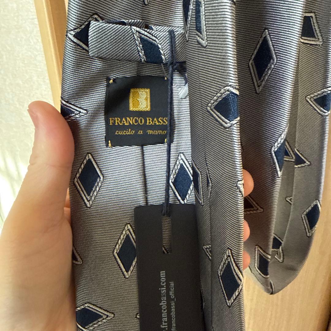 新品/FRANCO BASSI ダイヤモンドパターン ネクタイ