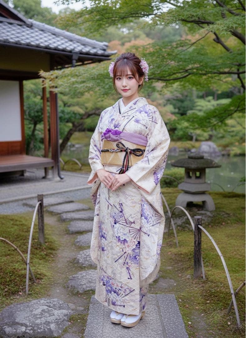 純金箔西陣織帯付き　美品　やまと誂製正絹振袖フルセット　成人式　牡丹