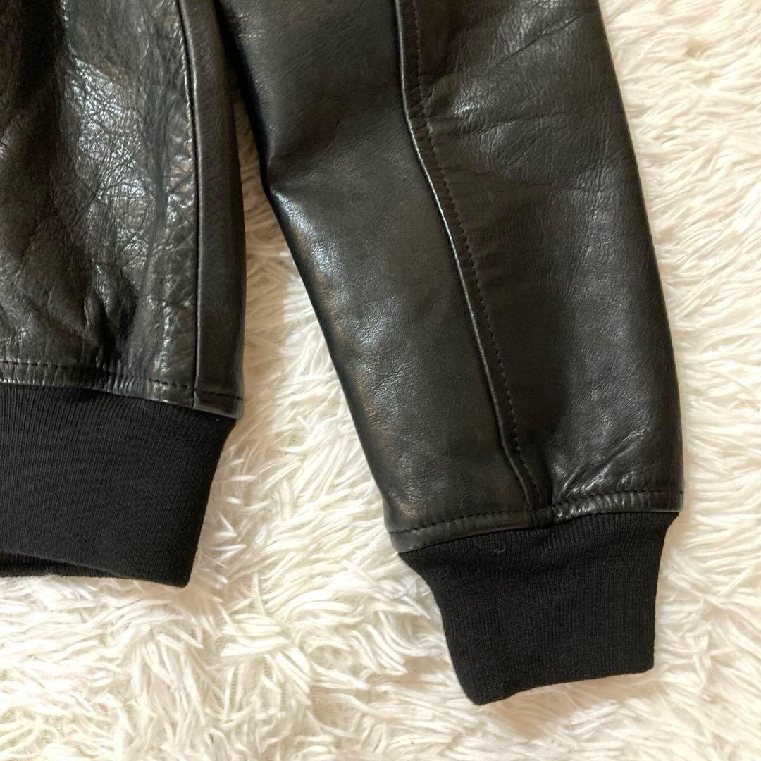 【良品OLD GAP】 カウレザー MA-1 人気ブラック　 L相当サイズ