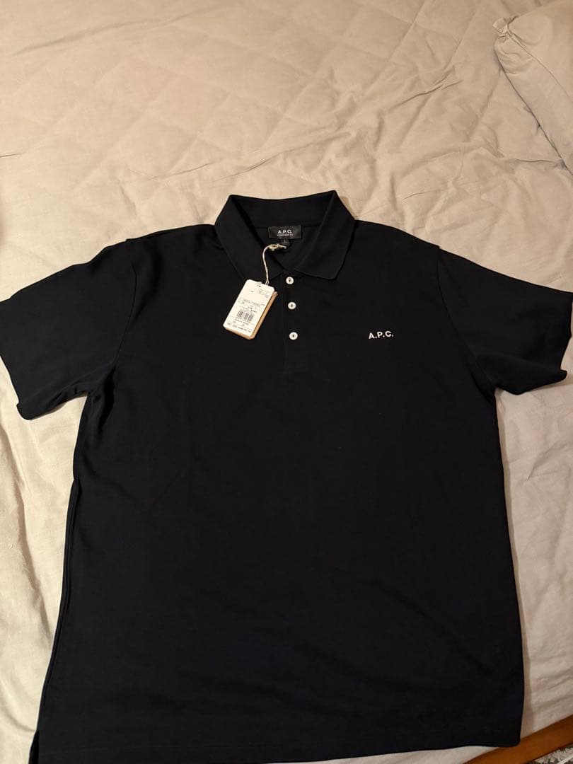 A.P.C. ブラック ポロシャツ L