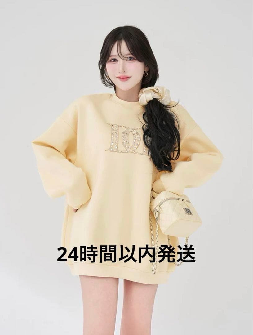 ダーリッチ darich DDロゴビジュースウェットプルオーバー　イエロー