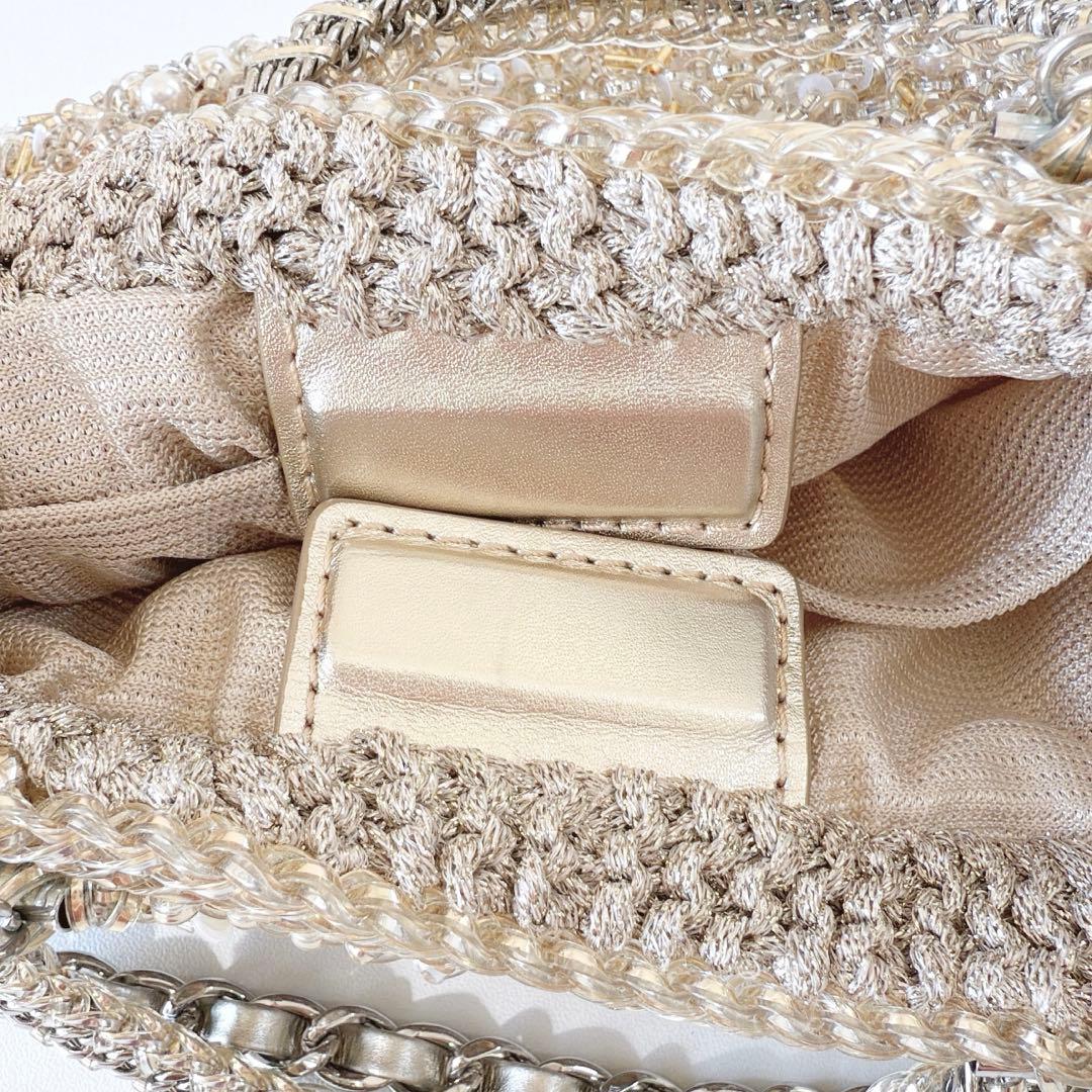 アンテプリマ　ペルラグリッター　3wayハンドショルダーバッグ　シルバーゴールド