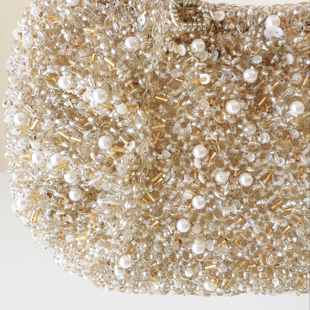 アンテプリマ　ペルラグリッター　3wayハンドショルダーバッグ　シルバーゴールド