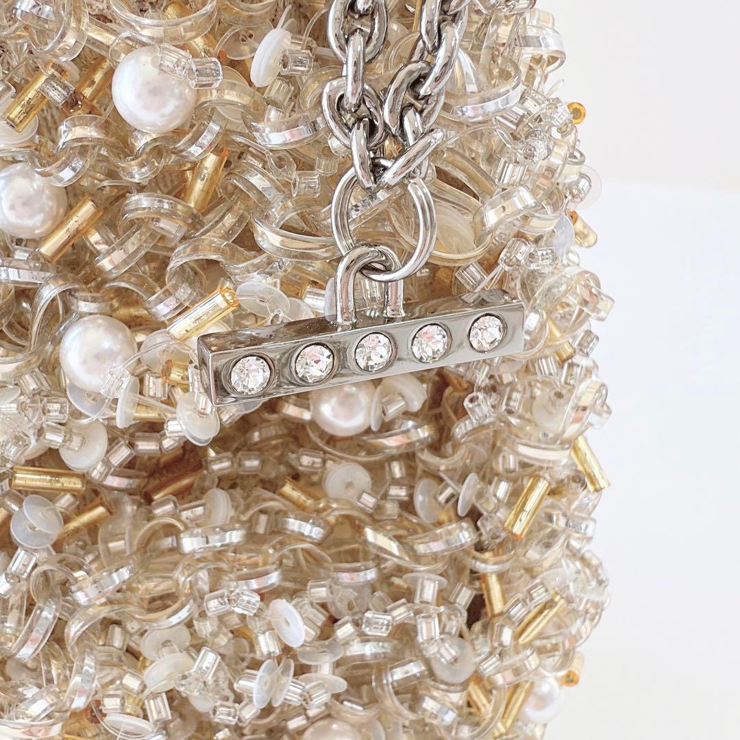 アンテプリマ　ペルラグリッター　3wayハンドショルダーバッグ　シルバーゴールド