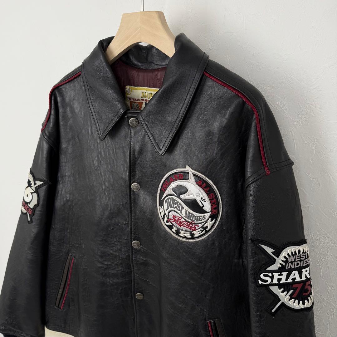 AVIREX 90s ビンテージ オールレザー バーシティジャケット スタジャン