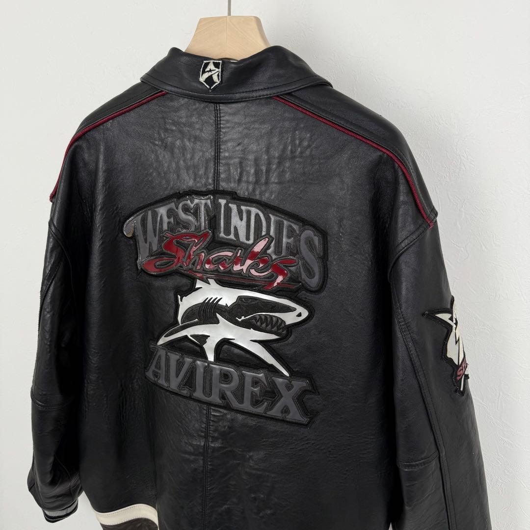 AVIREX 90s ビンテージ オールレザー バーシティジャケット スタジャン