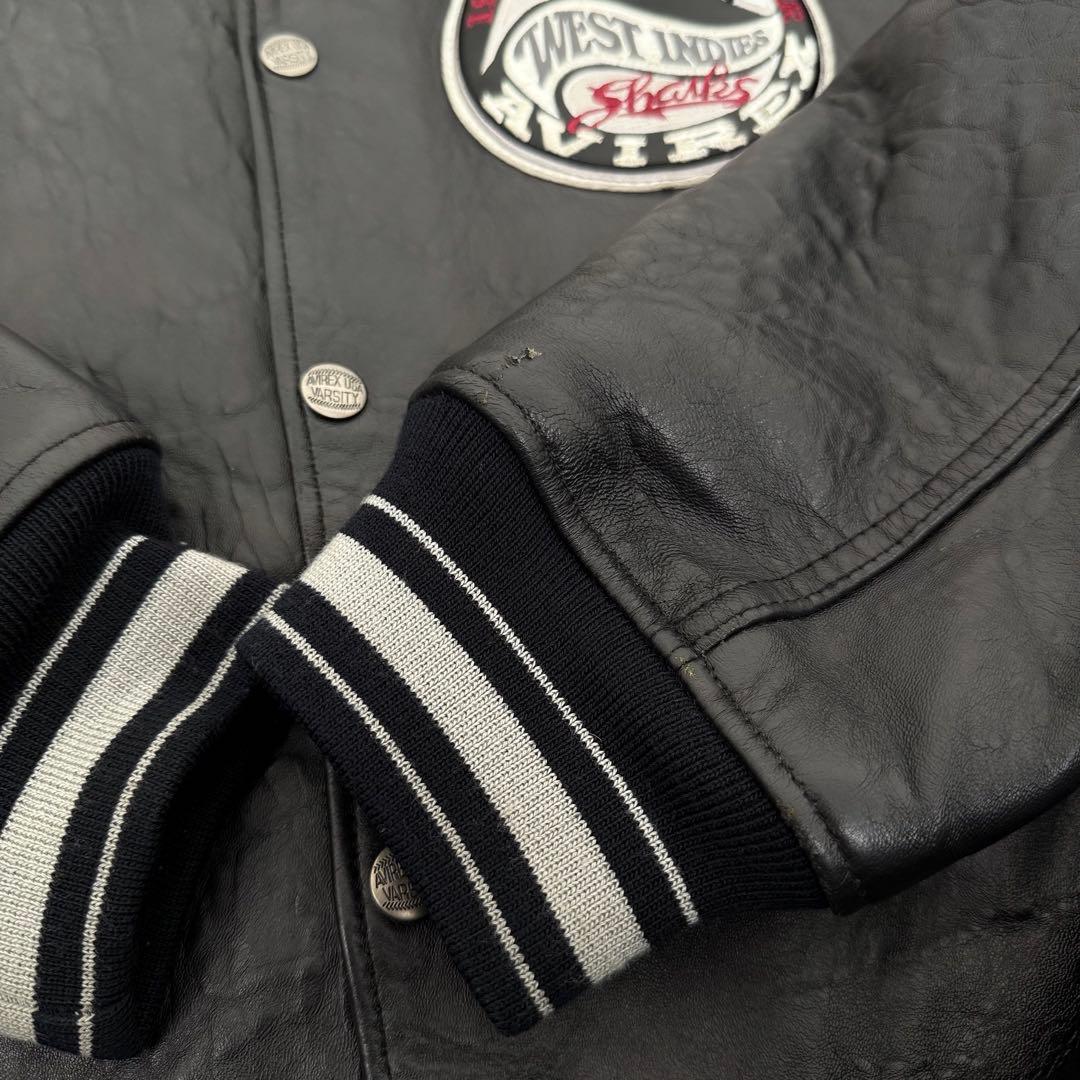 AVIREX 90s ビンテージ オールレザー バーシティジャケット スタジャン