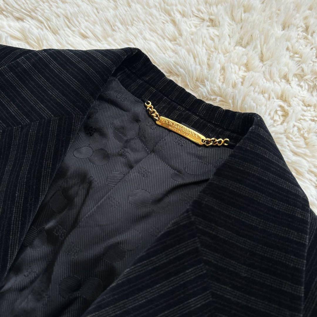DOLCE&GABBANA ドルガバ ベロア生地 2B テーラードジャケット