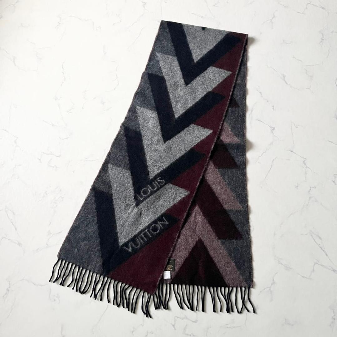 ルイヴィトン エシャルプ アンフィニットV カシミヤ混 マフラー マルチカラー