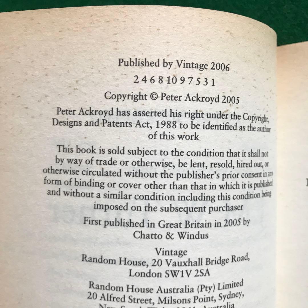 洋書 Peter Ackroyd Turner