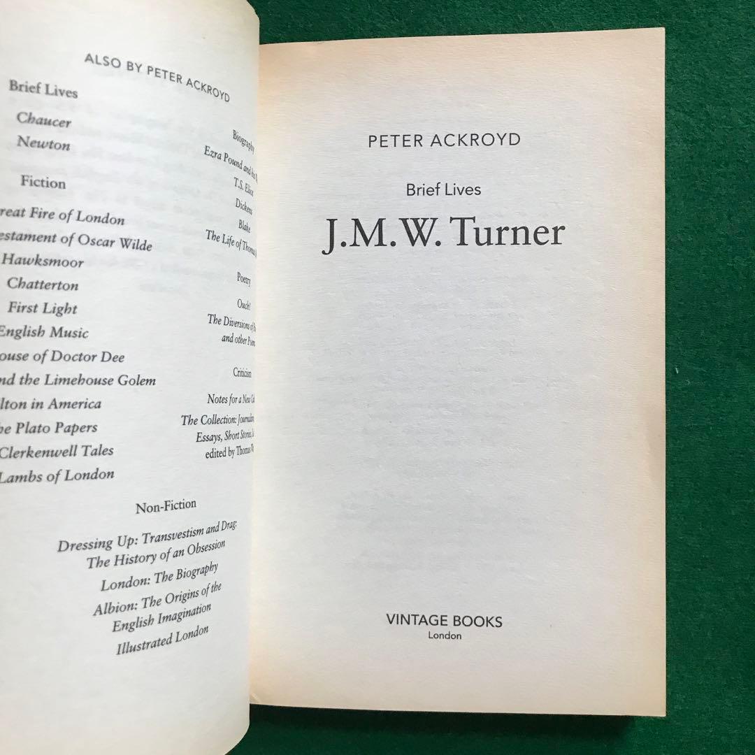 洋書 Peter Ackroyd Turner