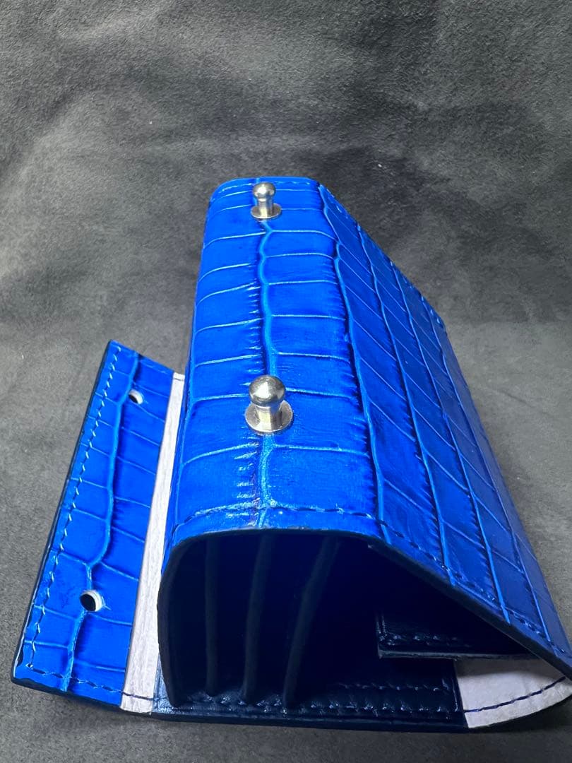 エムピウ ミッレフォッリエ　同型　革財布　クロコダイル型押しレザー