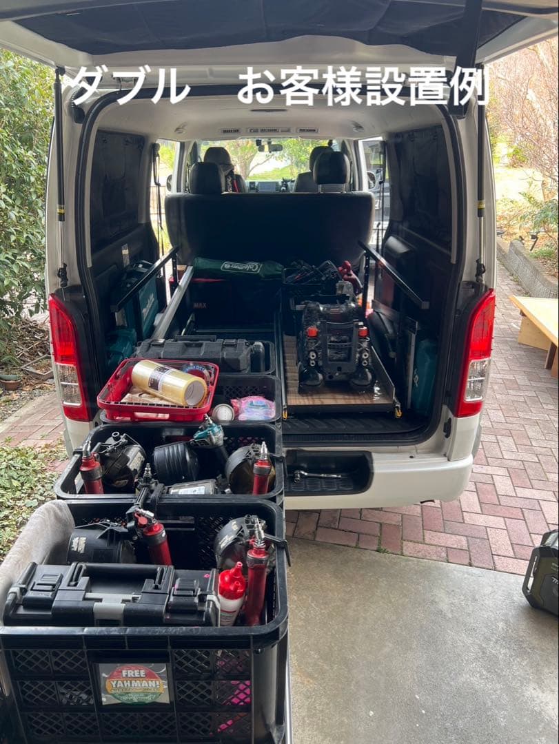 ハイエーススライドフロア　150板あり、フェルト無し、引手ポールあり送料込み