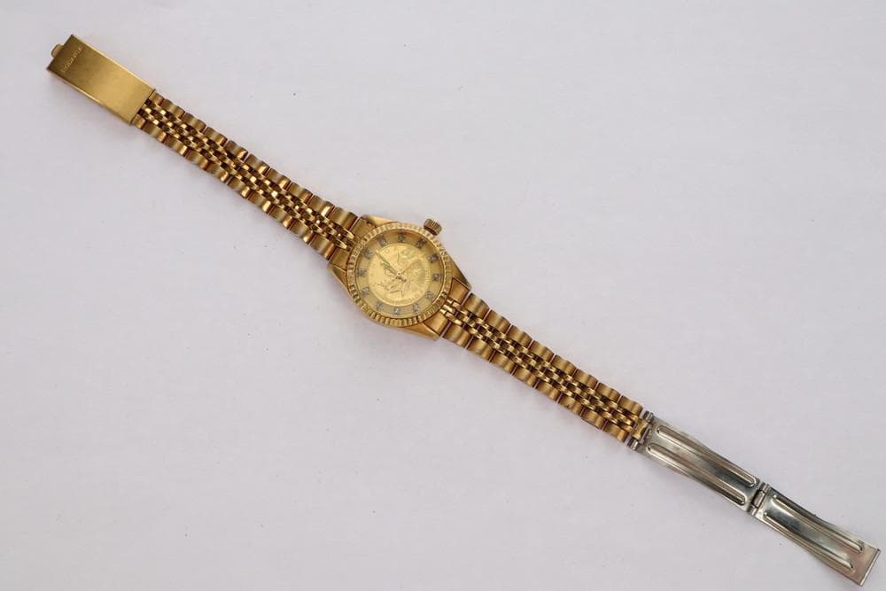 ◆RODANIA メープルリーフ金貨時計 ウォッチ 腕時計 09132