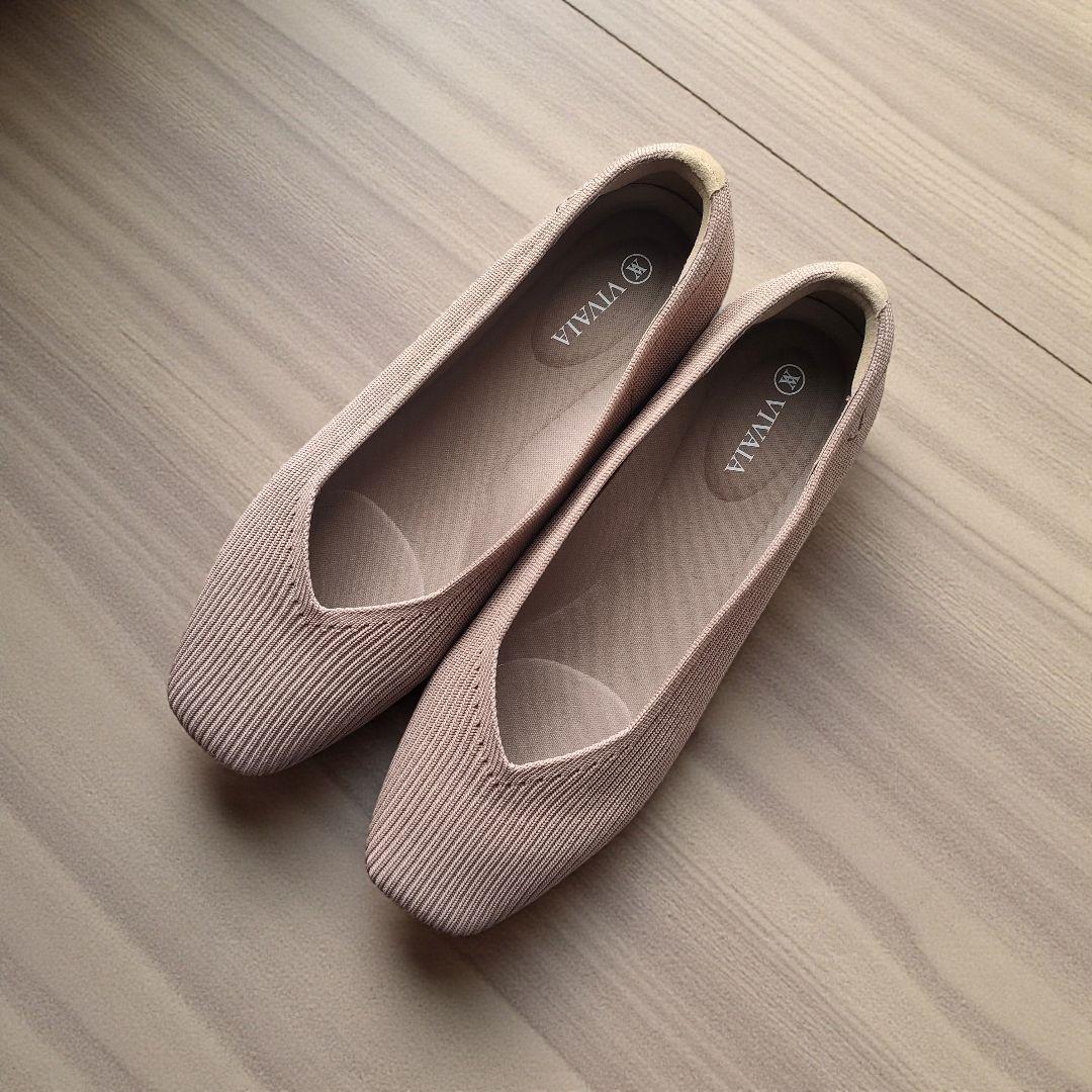 VIVAIA スクエアトゥフラットシューズ パンプス 39