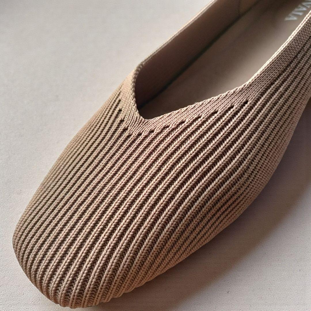 VIVAIA スクエアトゥフラットシューズ パンプス 39