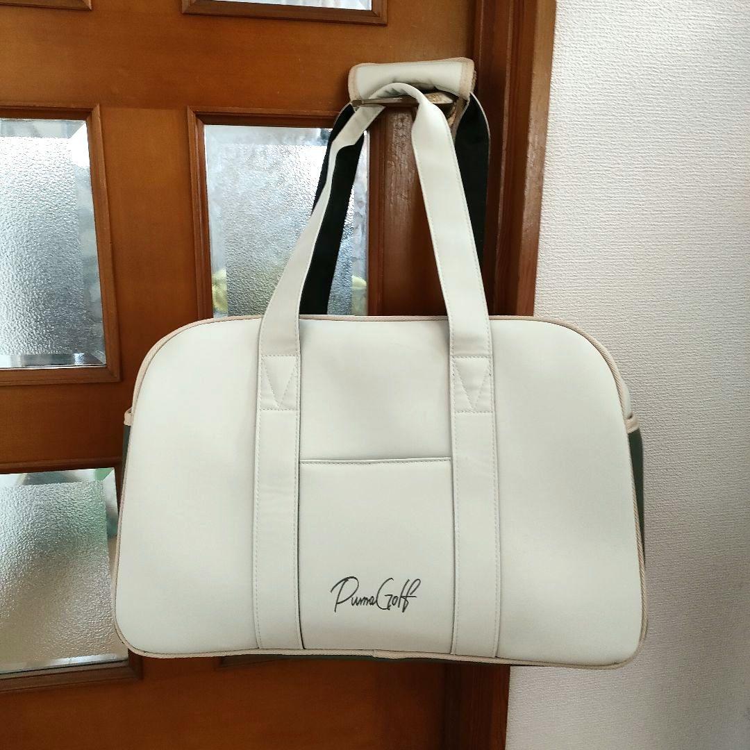 未使用 プーマゴルフ ベーシックボストンバッグクリーム/カーキ2024年製