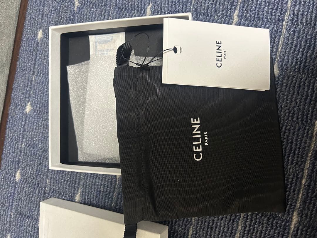 CELINE 二つ折り財布 ブラック/ホワイト