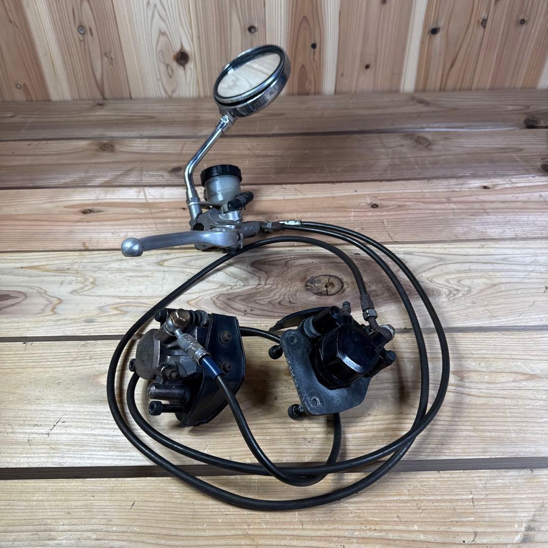 【当時物】純正gs400 gsx400f ダブルキャリパーニッシンマスターセット