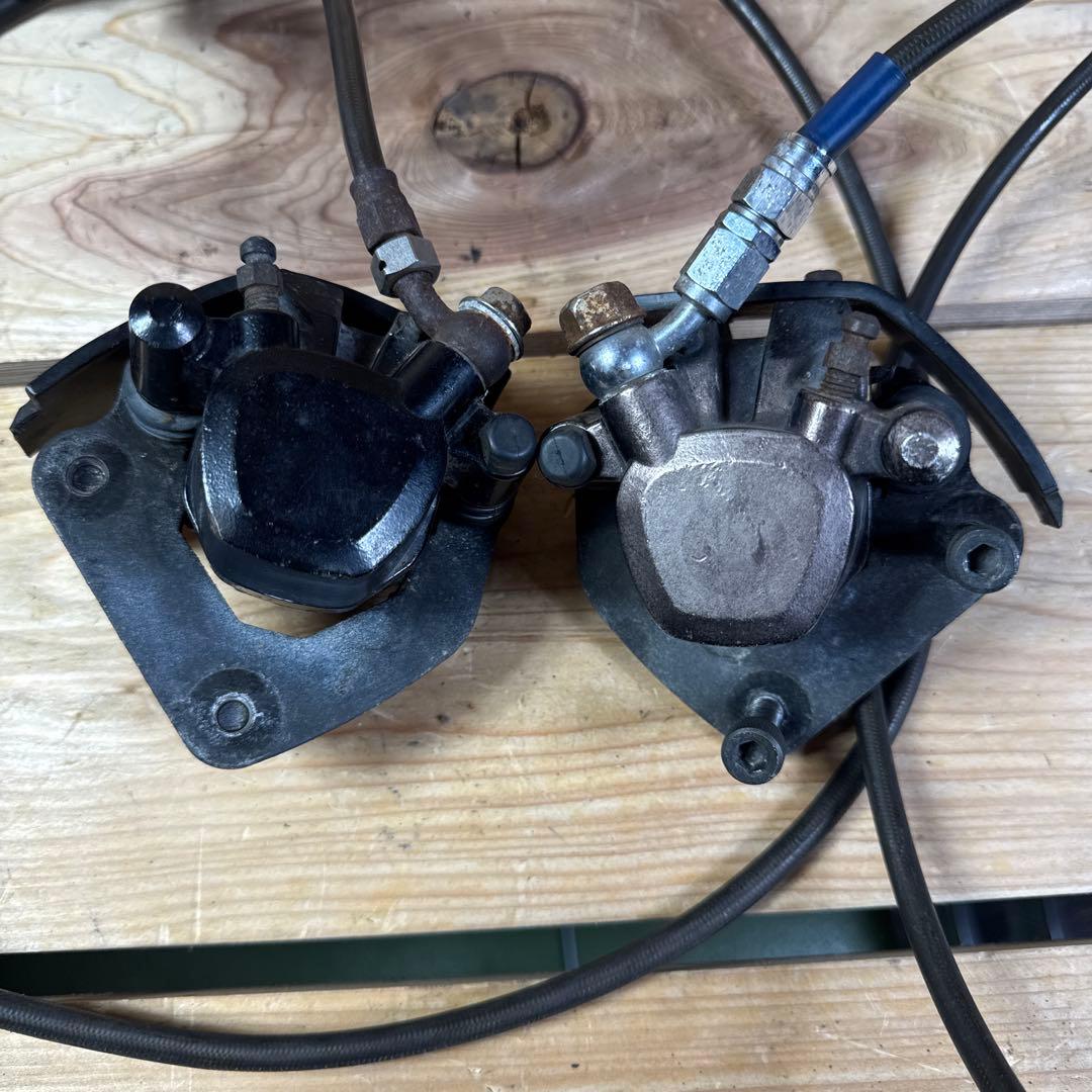 【当時物】純正gs400 gsx400f ダブルキャリパーニッシンマスターセット