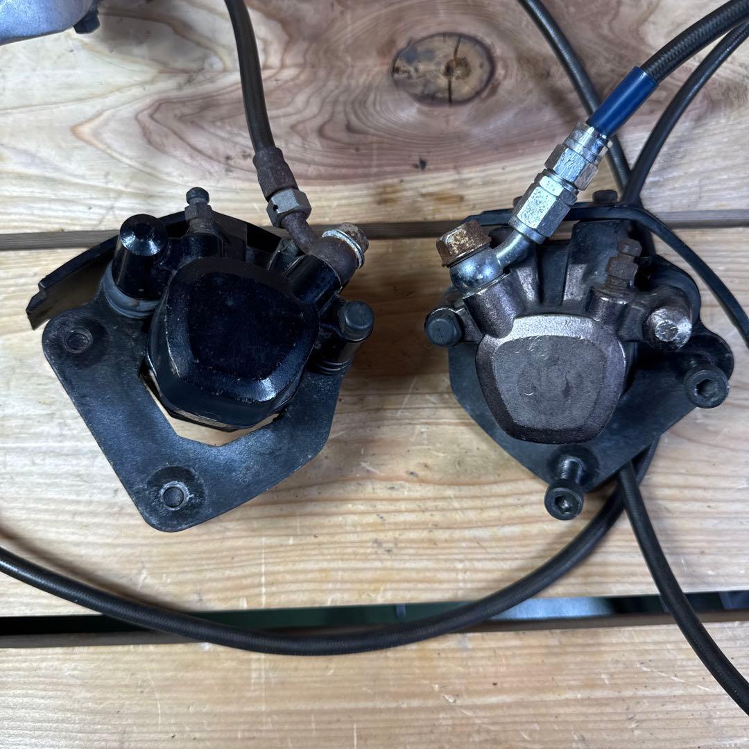 【当時物】純正gs400 gsx400f ダブルキャリパーニッシンマスターセット