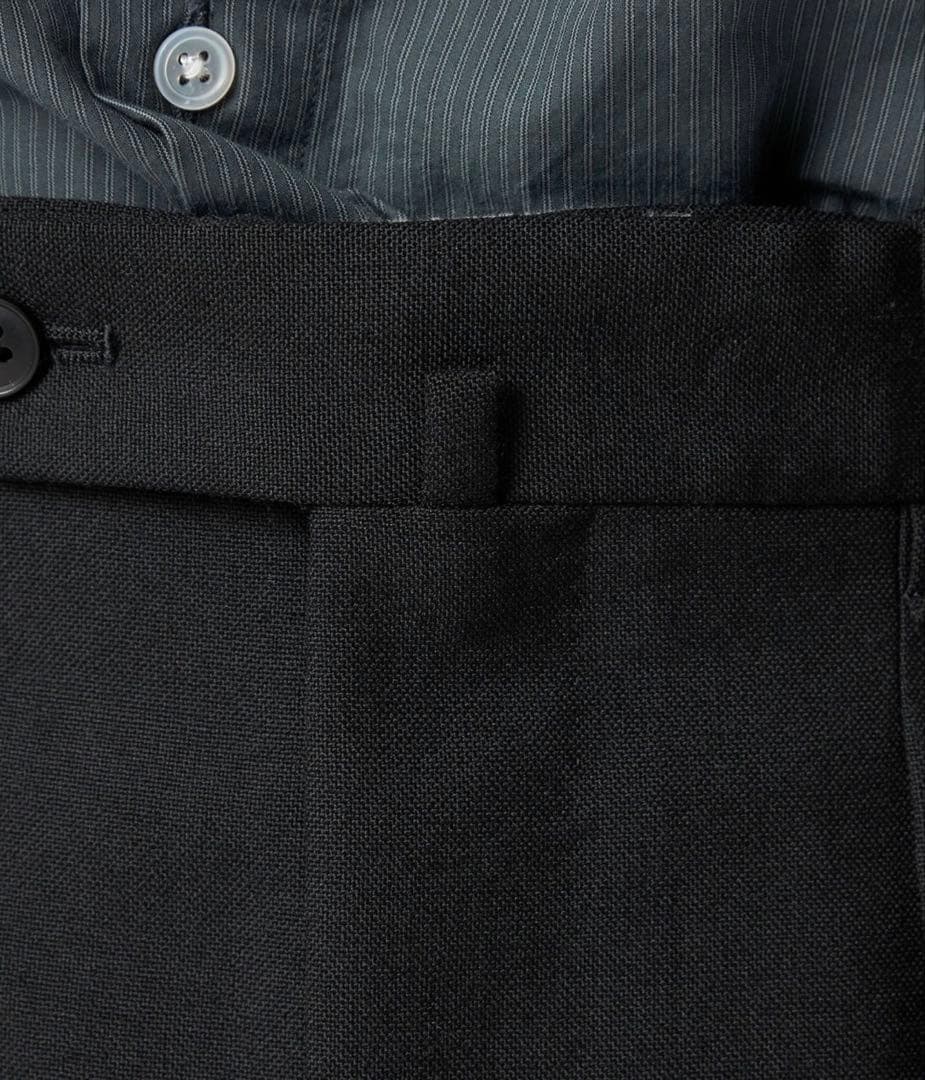 Steven Alanウール オックスフォード ツープリーツ ドレストラウザーズ