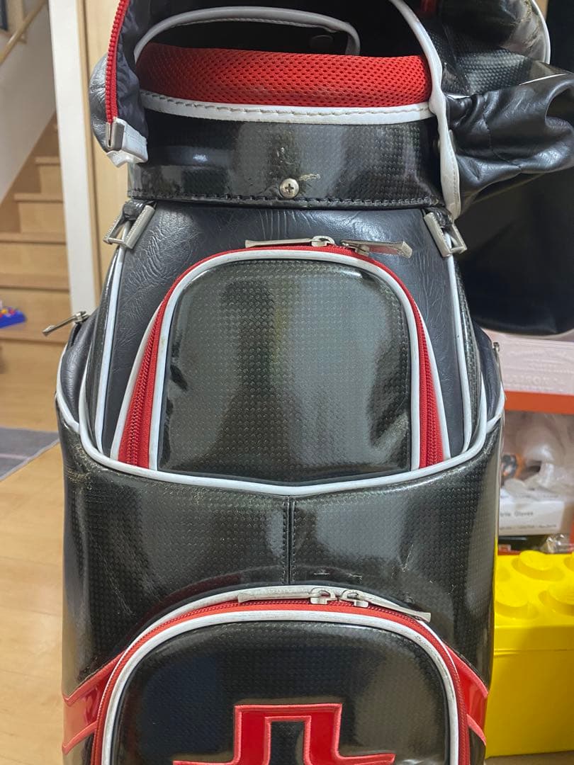 J.LINDEBERG キャディバッグ ブラック/レッド