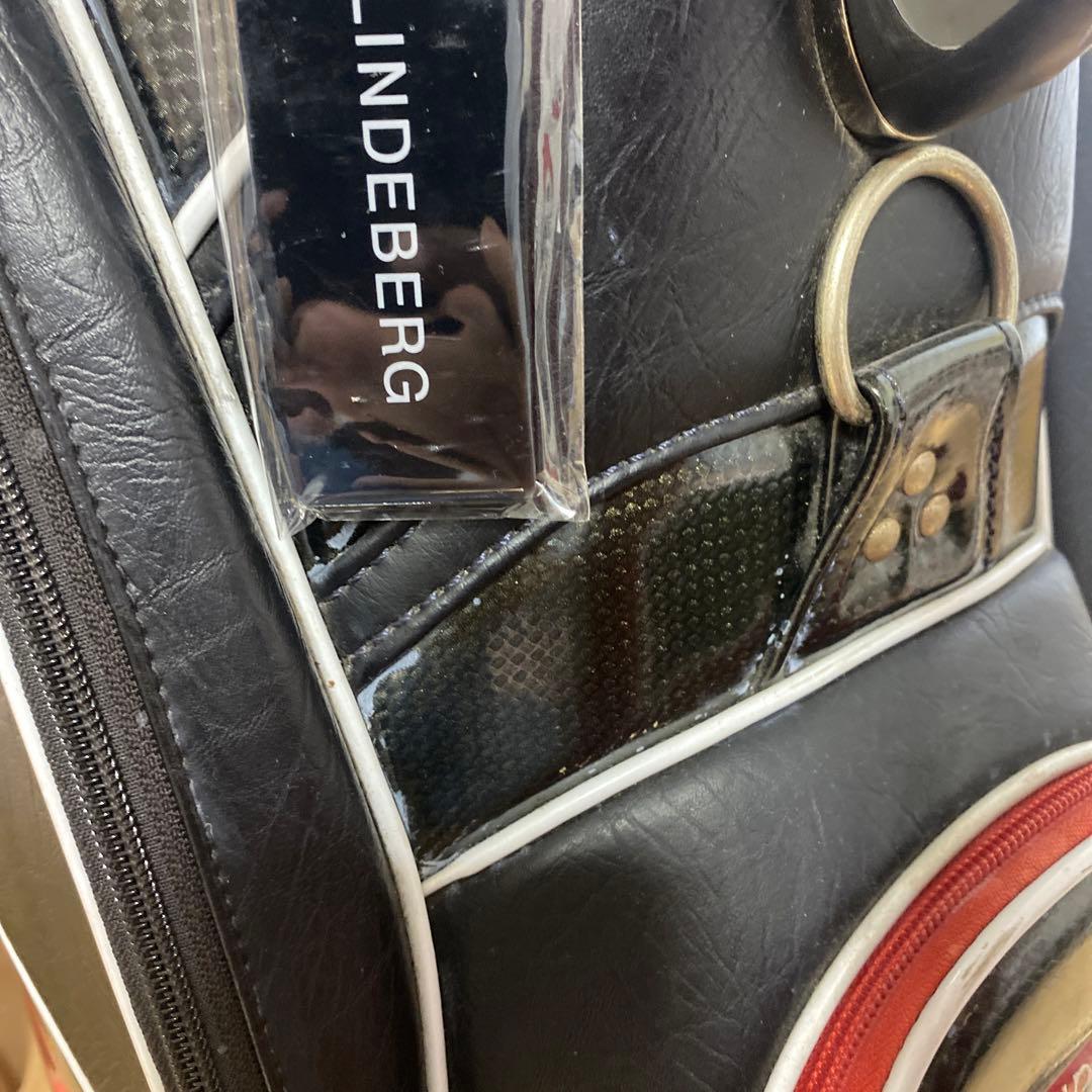 J.LINDEBERG キャディバッグ ブラック/レッド