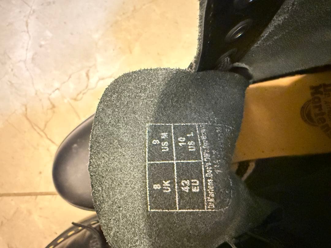 Dr.マーチン　ブラックレザー ハイカットブーツ