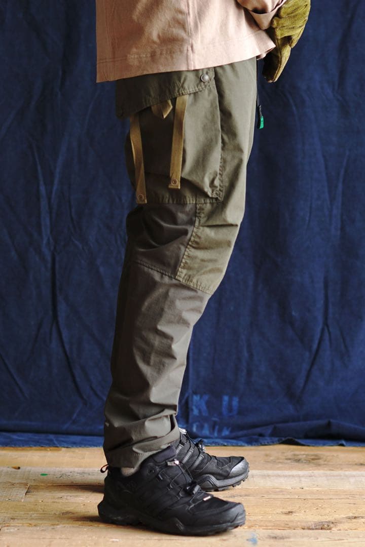 NANGA×H.A.K.Uカーゴパンツ オリーブドラブ
