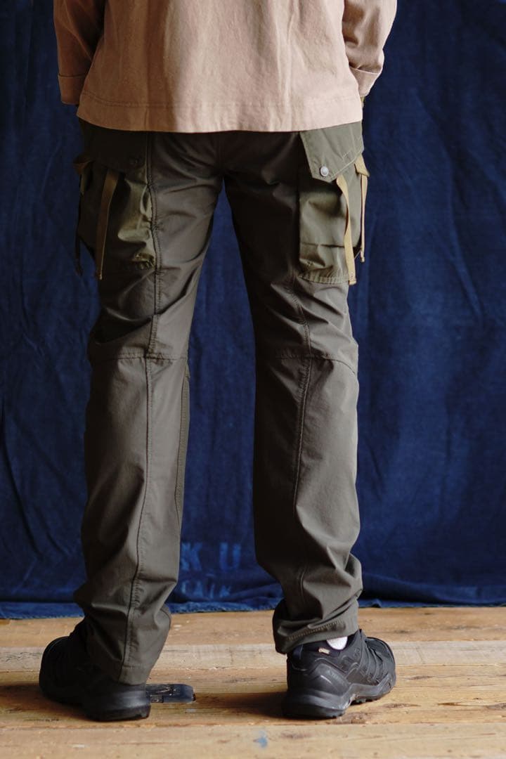 NANGA×H.A.K.Uカーゴパンツ オリーブドラブ