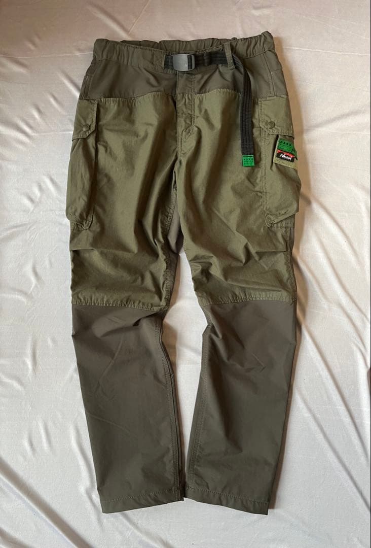 NANGA×H.A.K.Uカーゴパンツ オリーブドラブ