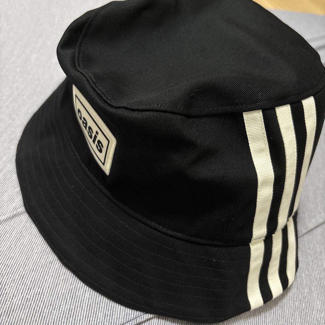 <日本未発売>oasis アディダス バケットハット 希少ブラックM/Lサイズ