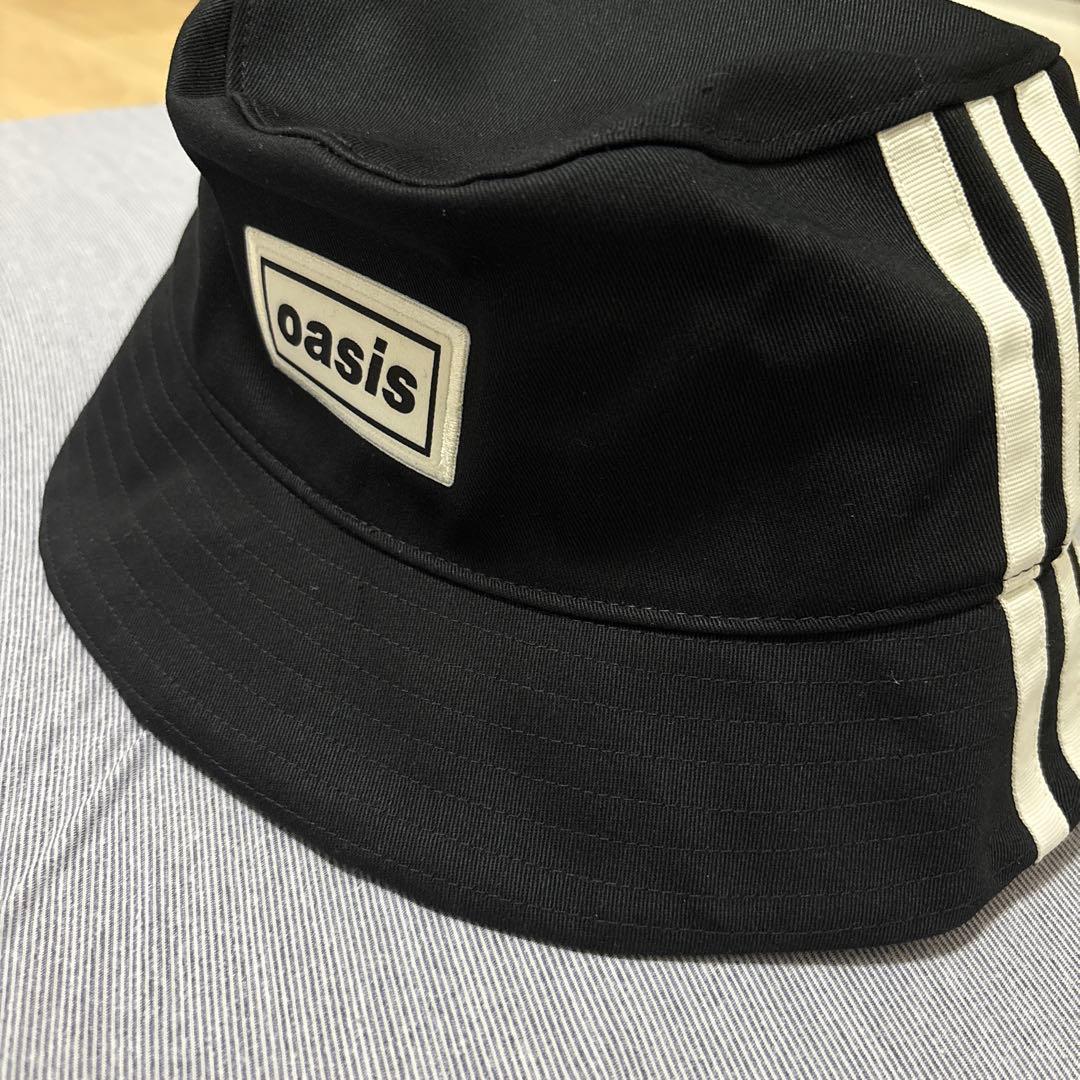 <日本未発売>oasis アディダス バケットハット 希少ブラックM/Lサイズ
