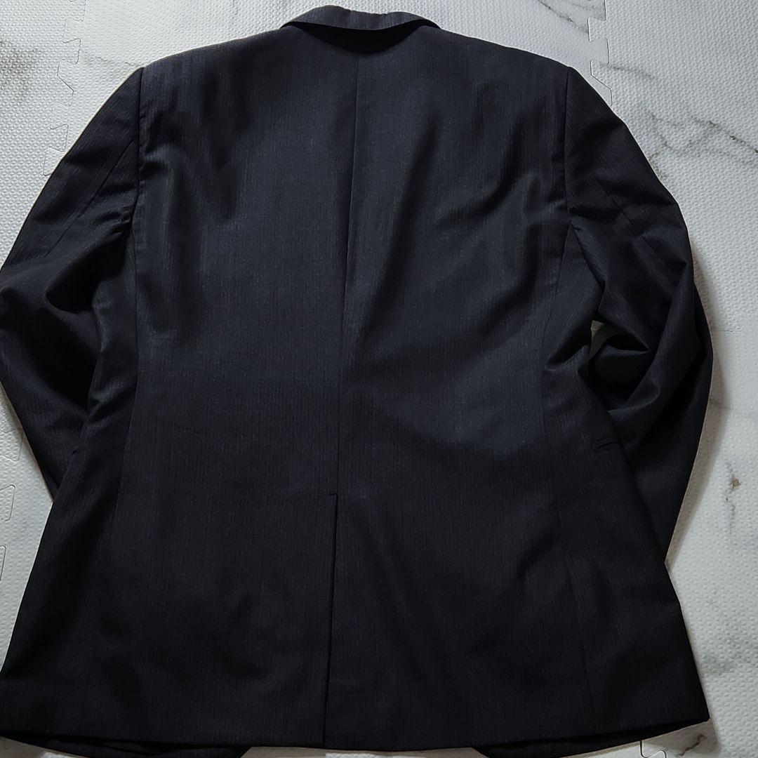 L相当 Louis Vuitton スーツ 裏地ダミエ柄 シルク ストライプ