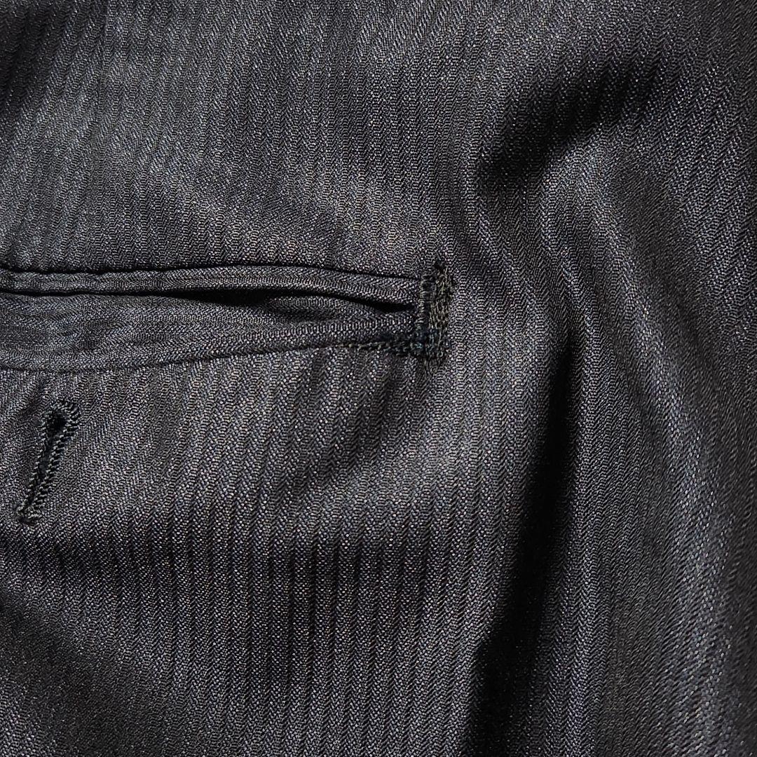 L相当 Louis Vuitton スーツ 裏地ダミエ柄 シルク ストライプ