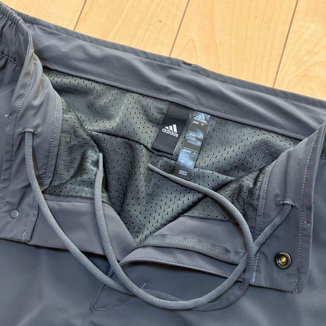 adidas アディダス　スーツ　セットアップ　ロゴ　ストレッチ　グレー　L