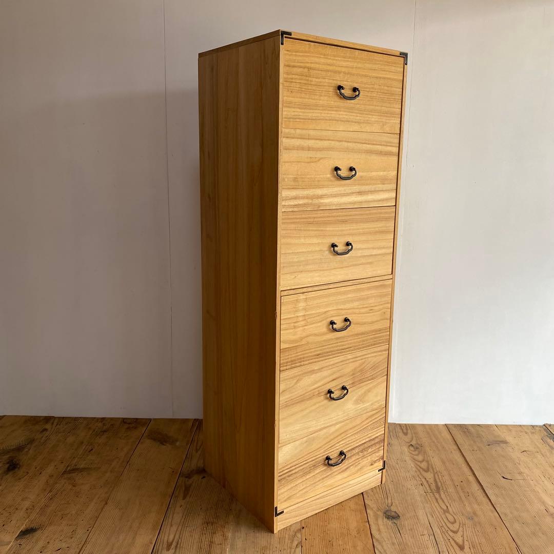 ヴィンテージ 桐箪笥 6段 ハイチェスト z824