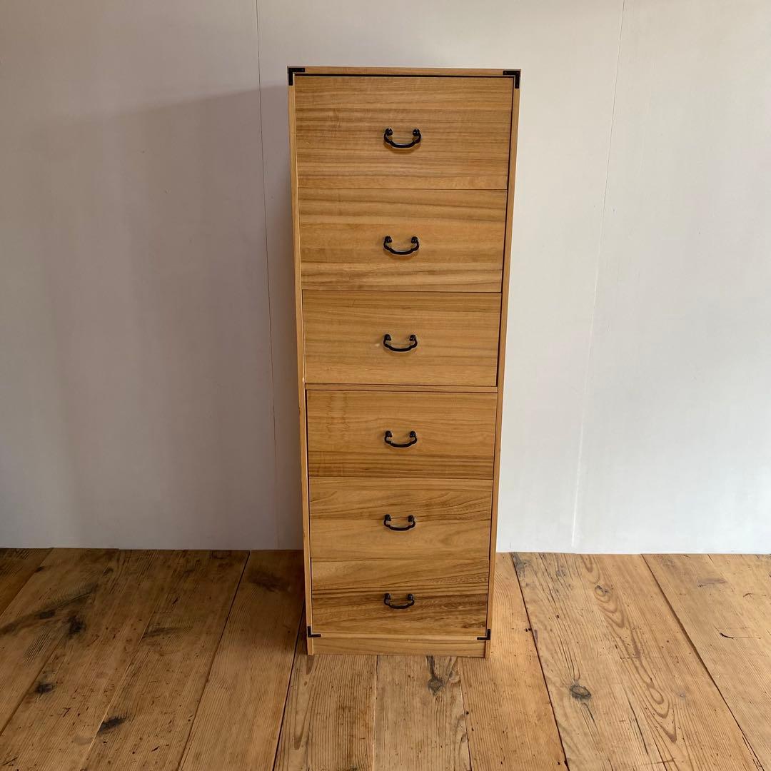 ヴィンテージ 桐箪笥 6段 ハイチェスト z824