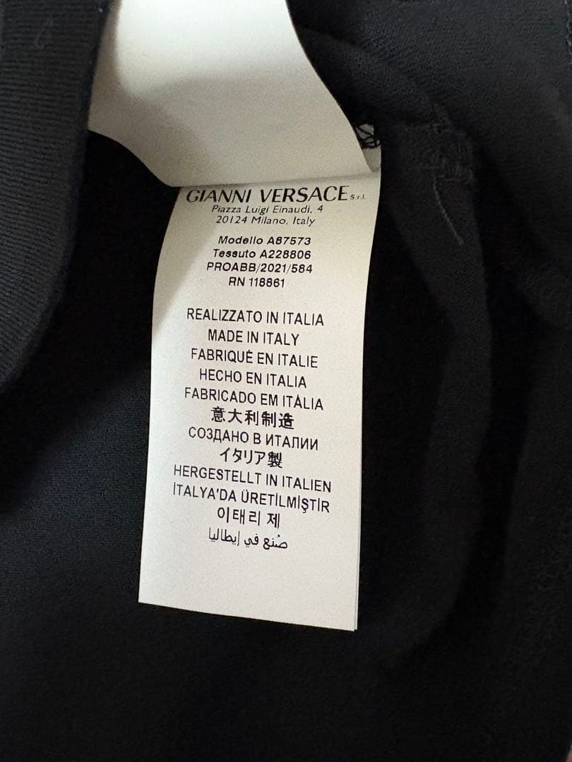 VERSACE ブラック Tシャツ S