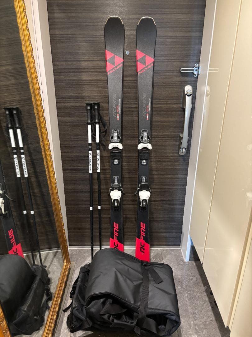 スキー板 フィッシャー155cm ストック 110cm スキーケース セット