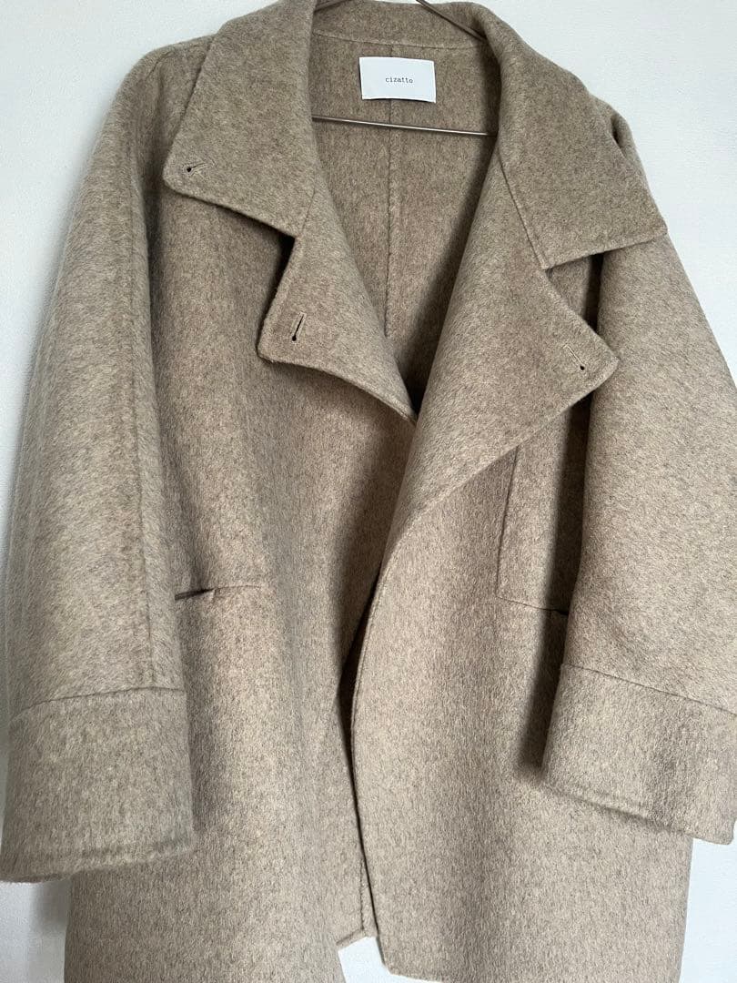 ジャケット・アウター Stand Collar Midi Wool Coat
