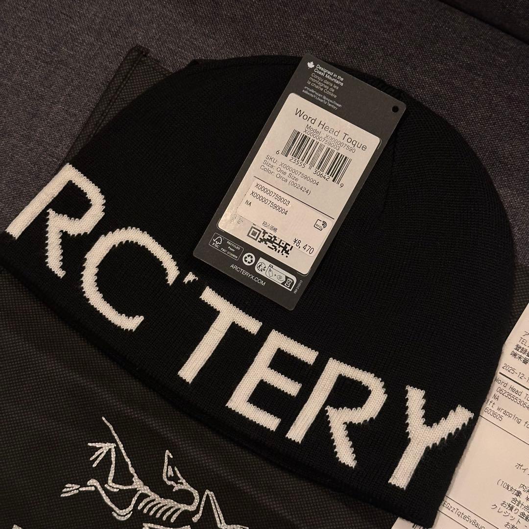 【正規品】ARC'TERYX Word Head Toque ブラックニット帽