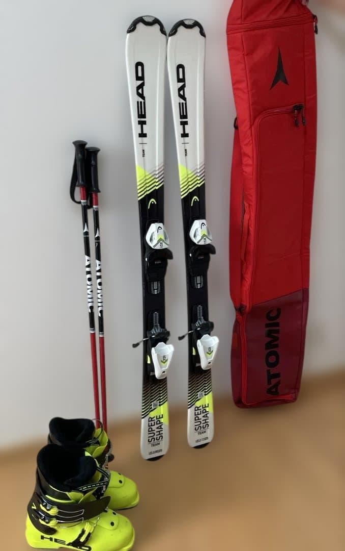 HEAD SUPERSHAPE 127cm（子供用）＋ブーツＨＥＡＤ 23cm