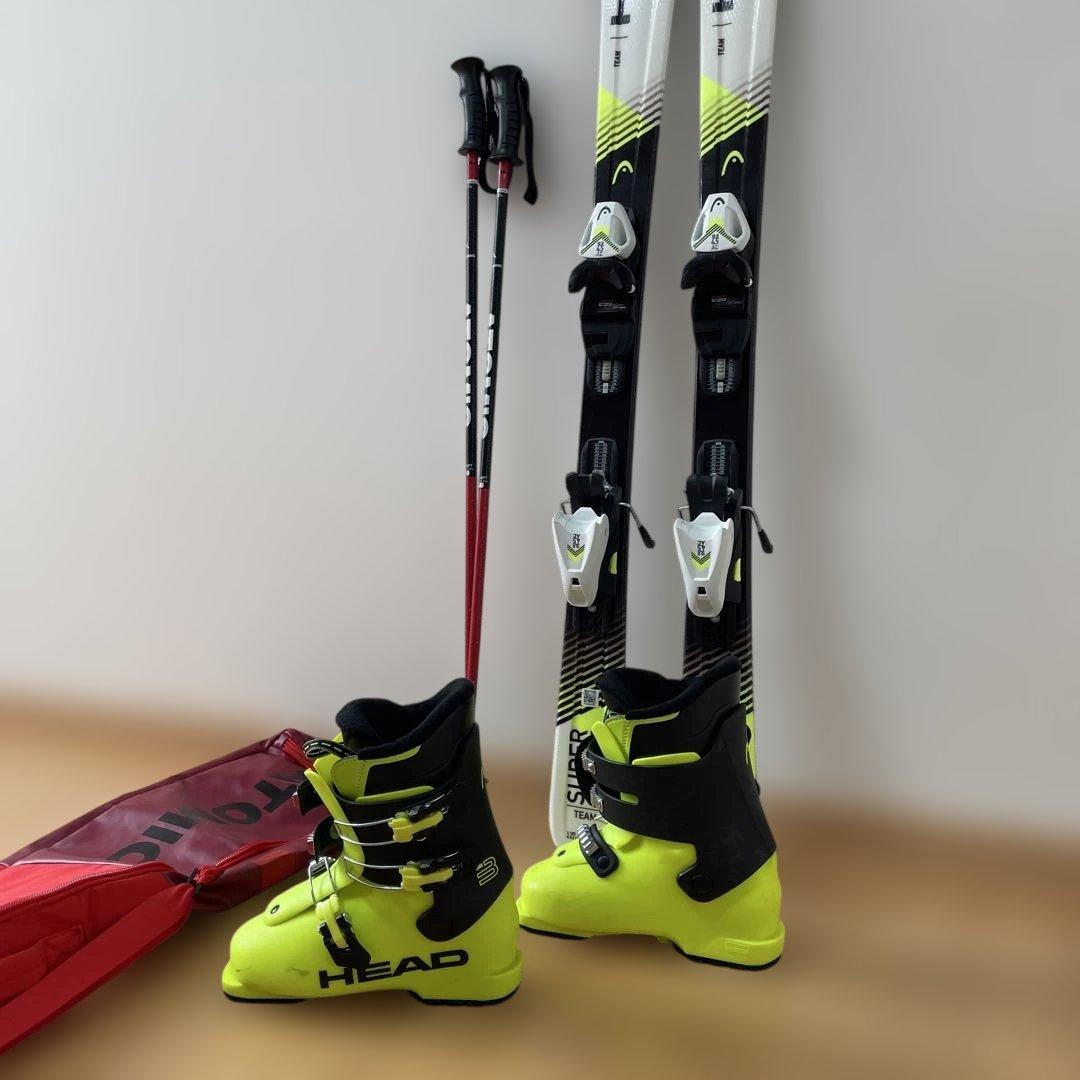 HEAD SUPERSHAPE 127cm（子供用）＋ブーツＨＥＡＤ 23cm